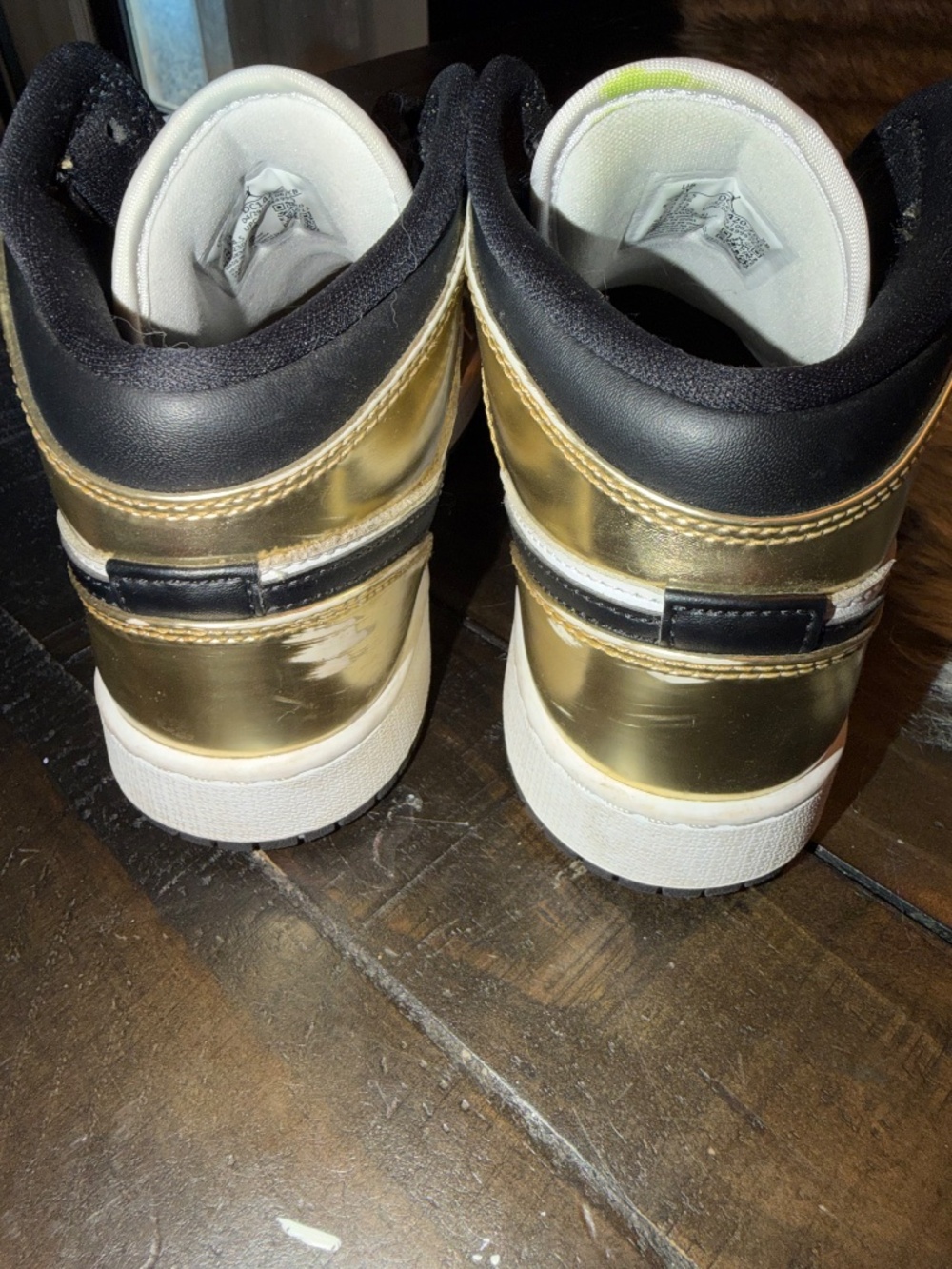 🤎 NIKE // Kids Air Jordan Mid Metallic Gold // Size 4Y - Picture 2 of 7